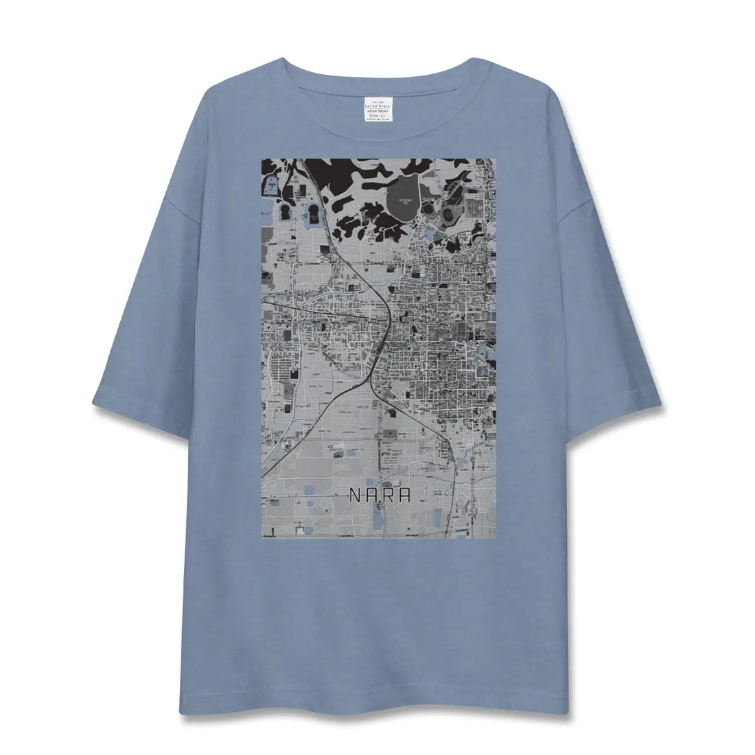 【奈良2（奈良県）】地図柄ビッグシルエットTシャツ
