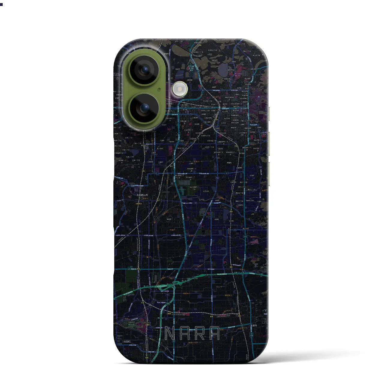 【奈良（奈良県）】地図柄iPhoneケース（バックカバータイプ）