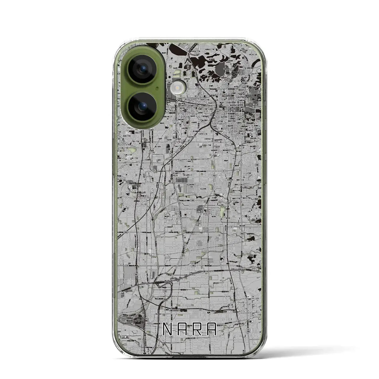 【奈良（奈良県）】地図柄iPhoneケース（クリアタイプ）