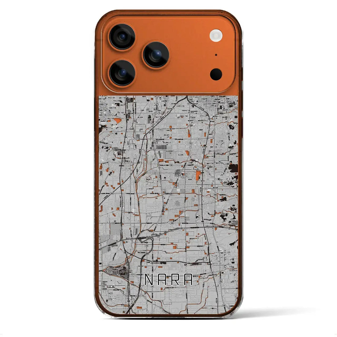 【奈良（奈良県）】地図柄iPhoneケース（クリアタイプ）