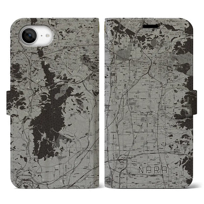 【奈良（奈良県）】地図柄iPhoneケース（手帳タイプ）