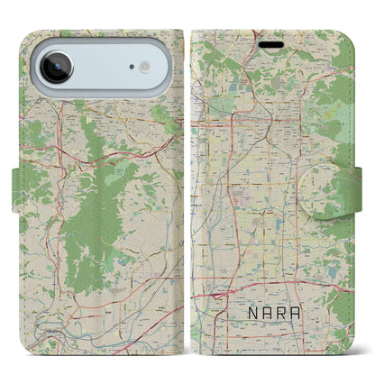 【奈良（奈良県）】地図柄iPhoneケース（手帳タイプ）