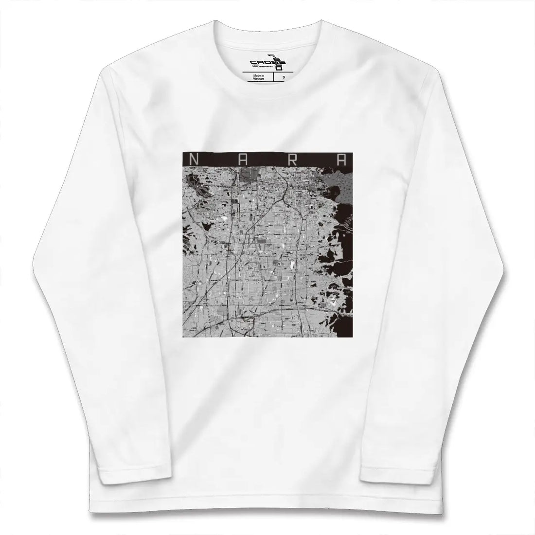 【奈良（奈良県）】地図柄ロングスリーブTシャツ
