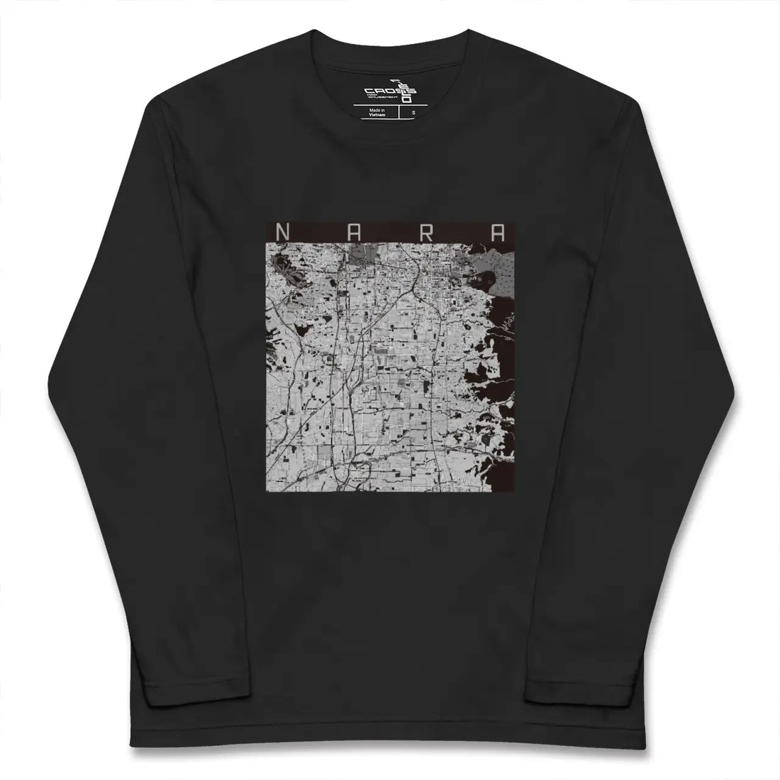 【奈良（奈良県）】地図柄ロングスリーブTシャツ