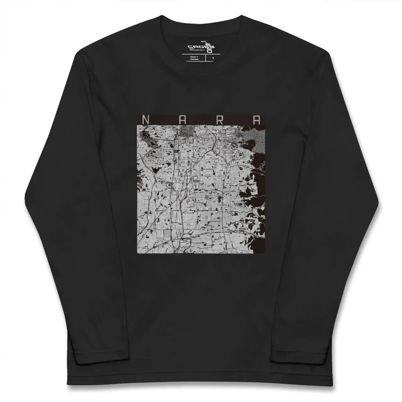 【奈良（奈良県）】地図柄ロングスリーブTシャツ