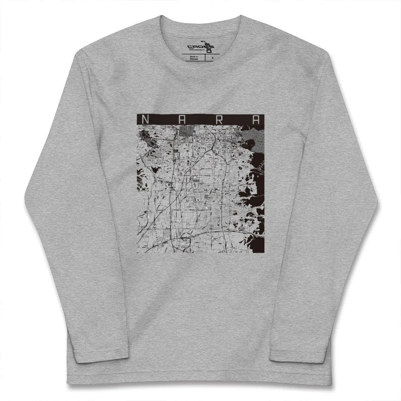 【奈良（奈良県）】地図柄ロングスリーブTシャツ