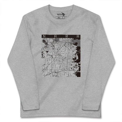 【奈良（奈良県）】地図柄ロングスリーブTシャツ