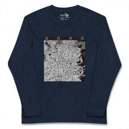【奈良（奈良県）】地図柄ロングスリーブTシャツ
