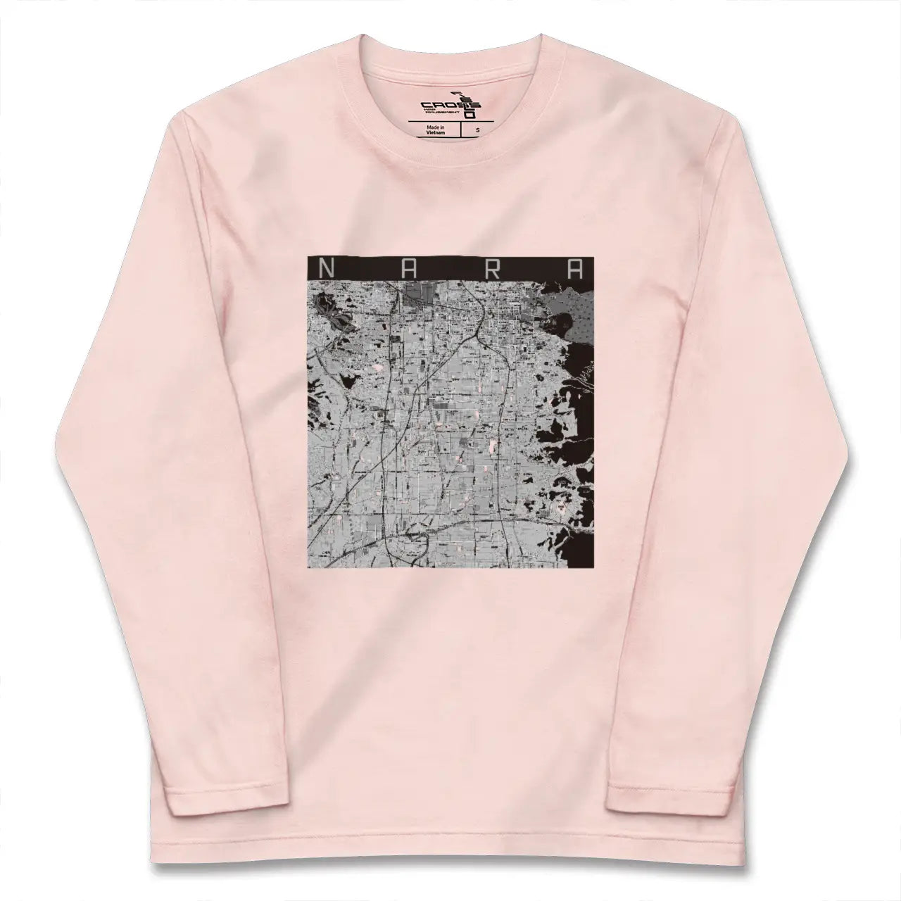 【奈良（奈良県）】地図柄ロングスリーブTシャツ