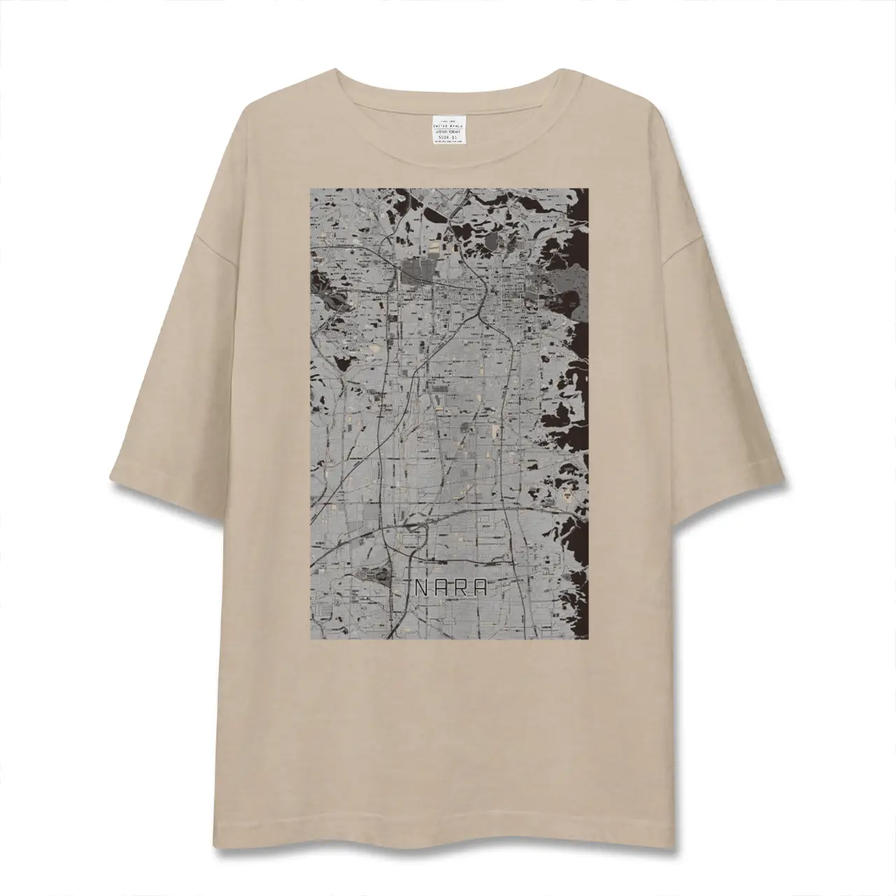 【奈良（奈良県）】地図柄ビッグシルエットTシャツ