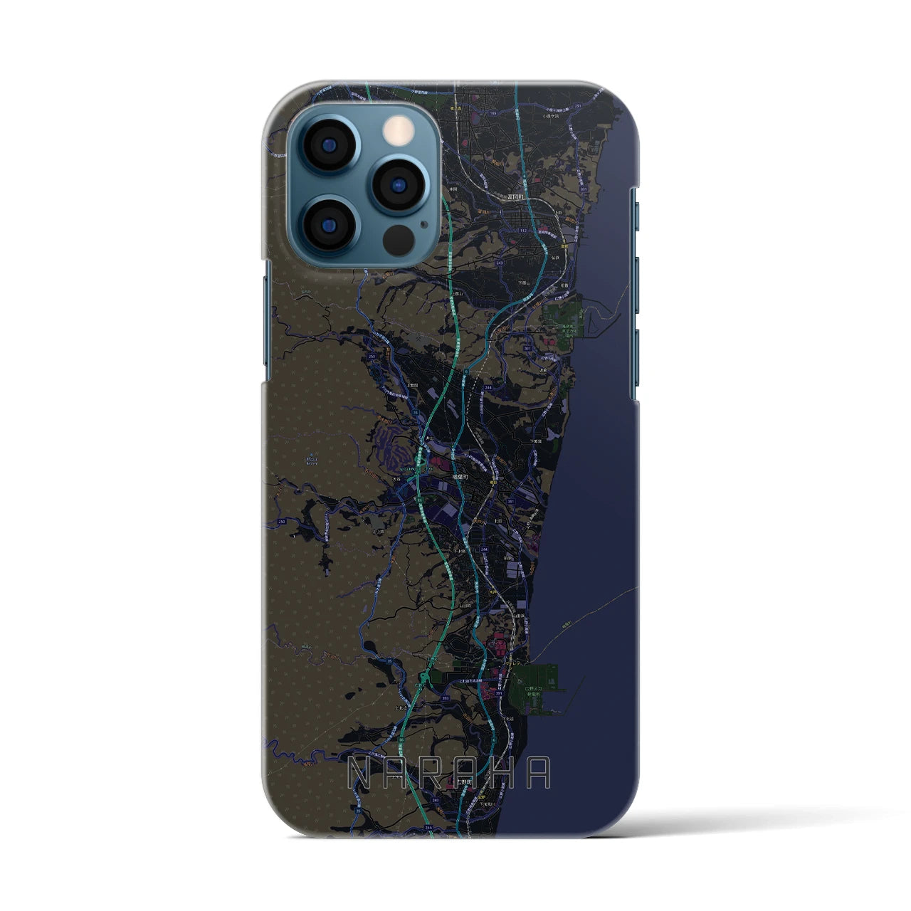 【楢葉（福島県）】地図柄iPhoneケース（バックカバータイプ）