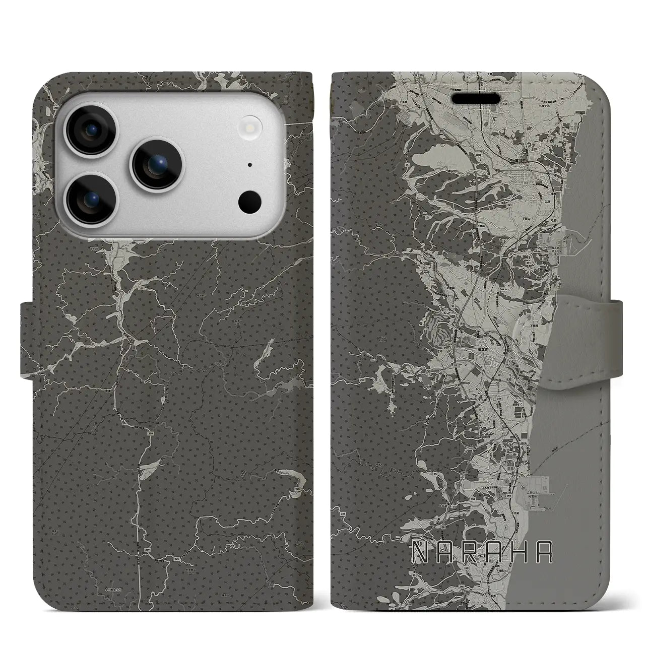 【楢葉（福島県）】地図柄iPhoneケース（手帳タイプ）