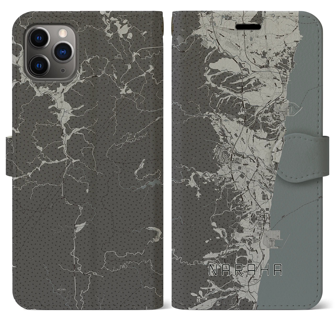 【楢葉（福島県）】地図柄iPhoneケース（手帳タイプ）