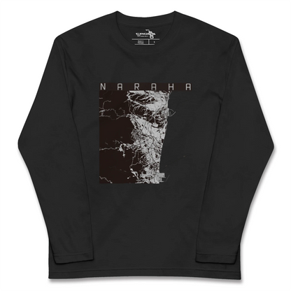 【楢葉（福島県）】地図柄ロングスリーブTシャツ