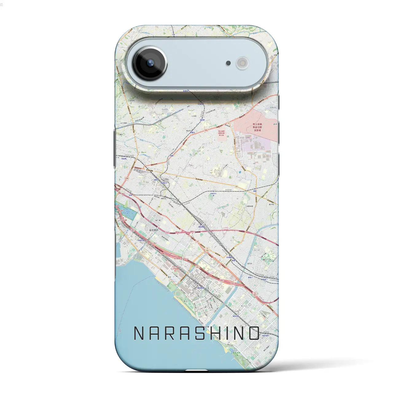 【習志野2（千葉県）】地図柄iPhoneケース（バックカバータイプ）