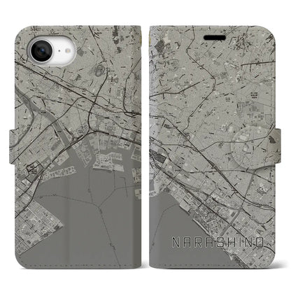 【習志野2（千葉県）】地図柄iPhoneケース（手帳タイプ）