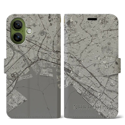 【習志野2（千葉県）】地図柄iPhoneケース（手帳タイプ）