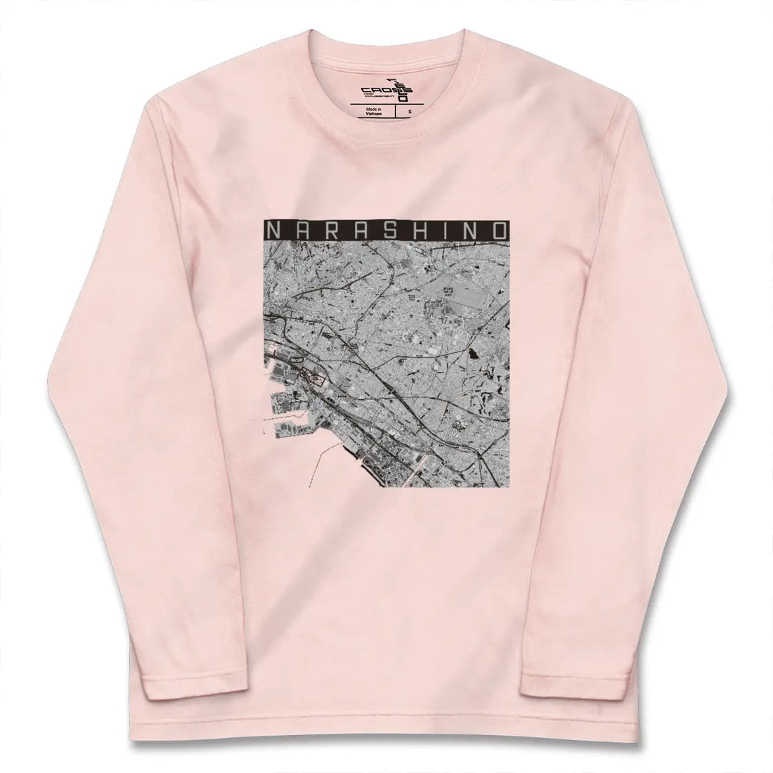 【習志野2（千葉県）】地図柄ロングスリーブTシャツ