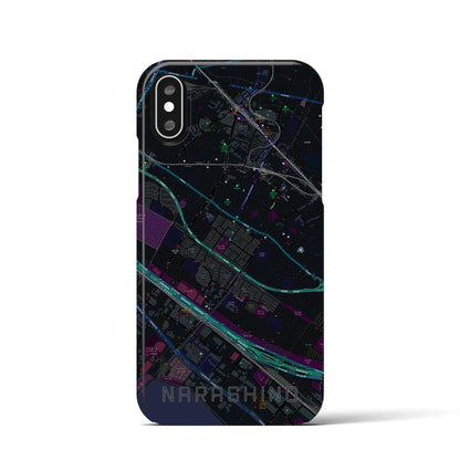 【習志野（千葉県）】地図柄iPhoneケース（バックカバータイプ）