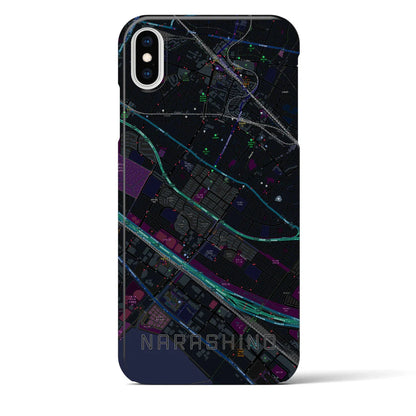 【習志野（千葉県）】地図柄iPhoneケース（バックカバータイプ）