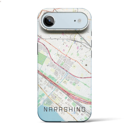 【習志野（千葉県）】地図柄iPhoneケース（バックカバータイプ）