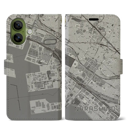 【習志野（千葉県）】地図柄iPhoneケース（手帳タイプ）