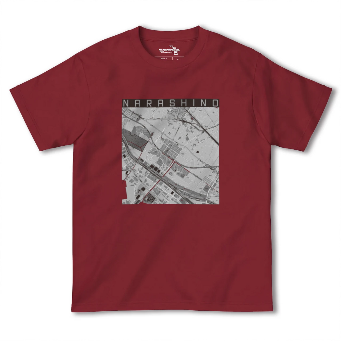 【習志野(千葉県)】地図柄ヘビーウェイトTシャツ