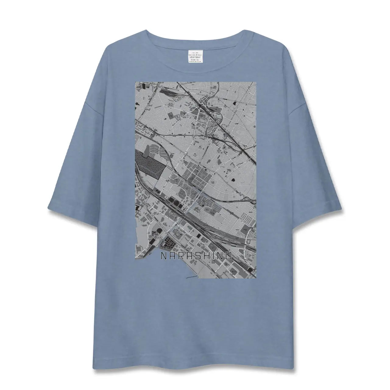 【習志野（千葉県）】地図柄ビッグシルエットTシャツ