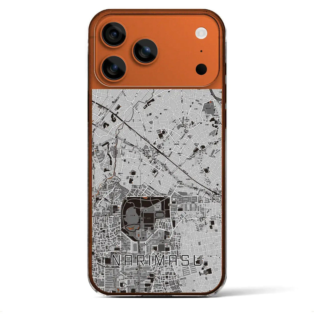 【成増(東京都)】地図柄iPhoneケース(クリアタイプ)モノトーン・iPhone 17 Pro Max 用
