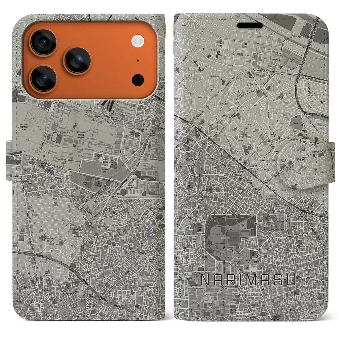 【成増（東京都）】地図柄iPhoneケース（手帳タイプ）