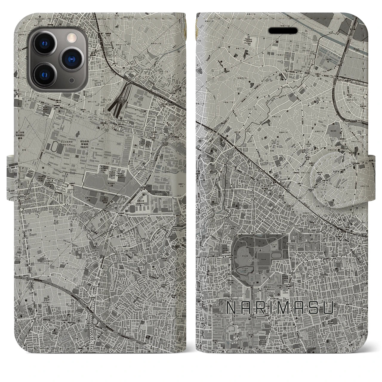 【成増（東京都）】地図柄iPhoneケース（手帳タイプ）