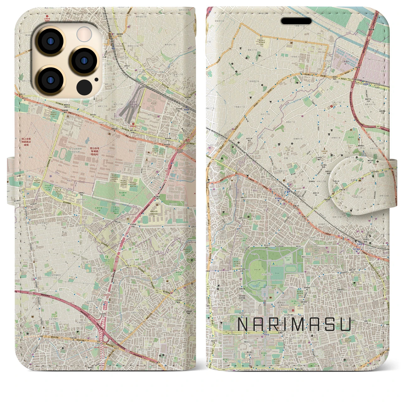 【成増（東京都）】地図柄iPhoneケース（手帳タイプ）