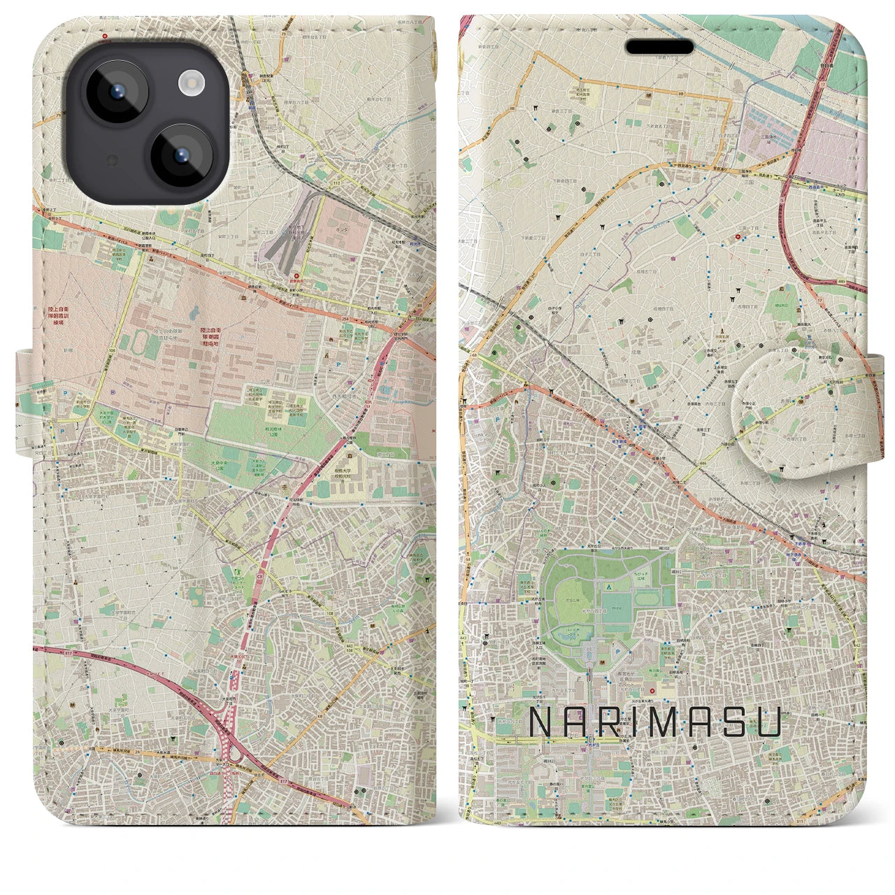 【成増（東京都）】地図柄iPhoneケース（手帳タイプ）