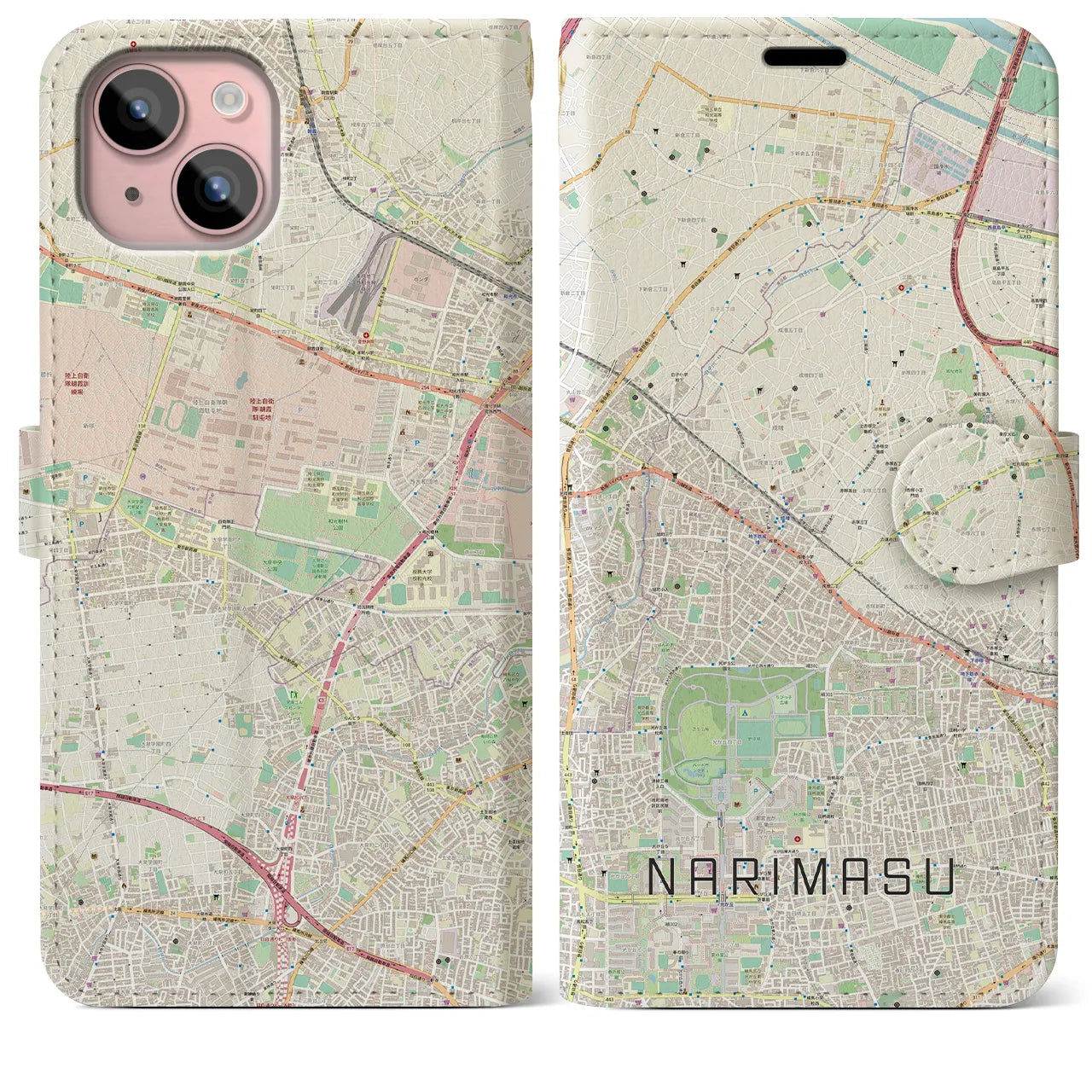 【成増（東京都）】地図柄iPhoneケース（手帳タイプ）