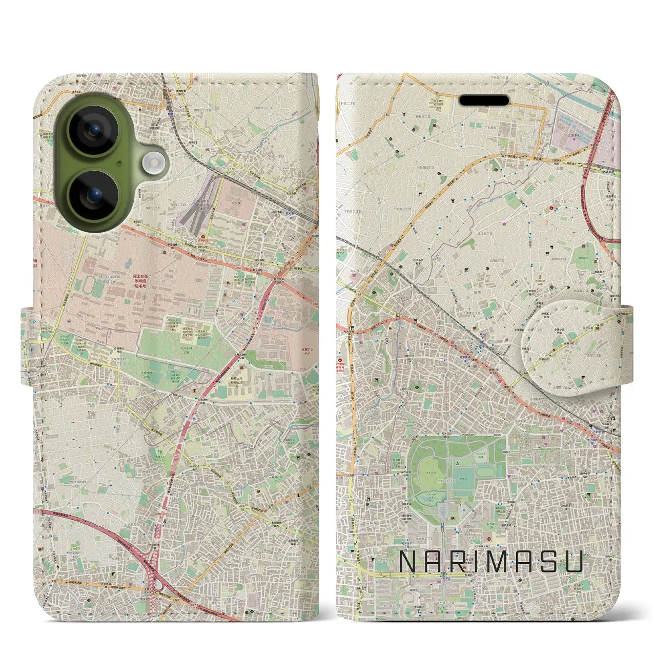 【成増（東京都）】地図柄iPhoneケース（手帳タイプ）