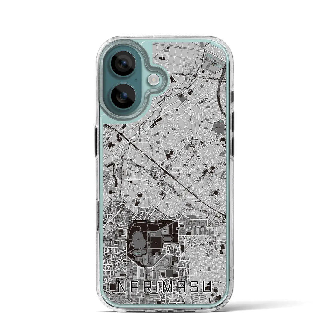 【成増(東京都)】地図柄iPhoneケース(MagSafeタイプ)モノトーン・iPhone 16 Pro 用