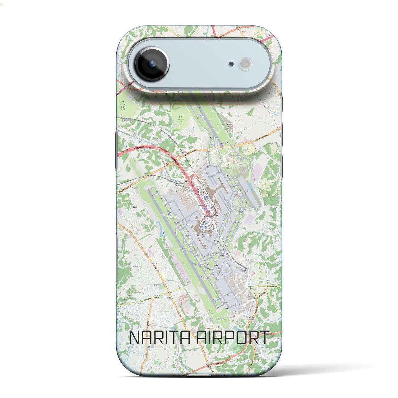 【成田空港（千葉県）】地図柄iPhoneケース（バックカバータイプ）