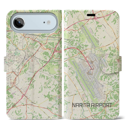 【成田空港（千葉県）】地図柄iPhoneケース（手帳タイプ）
