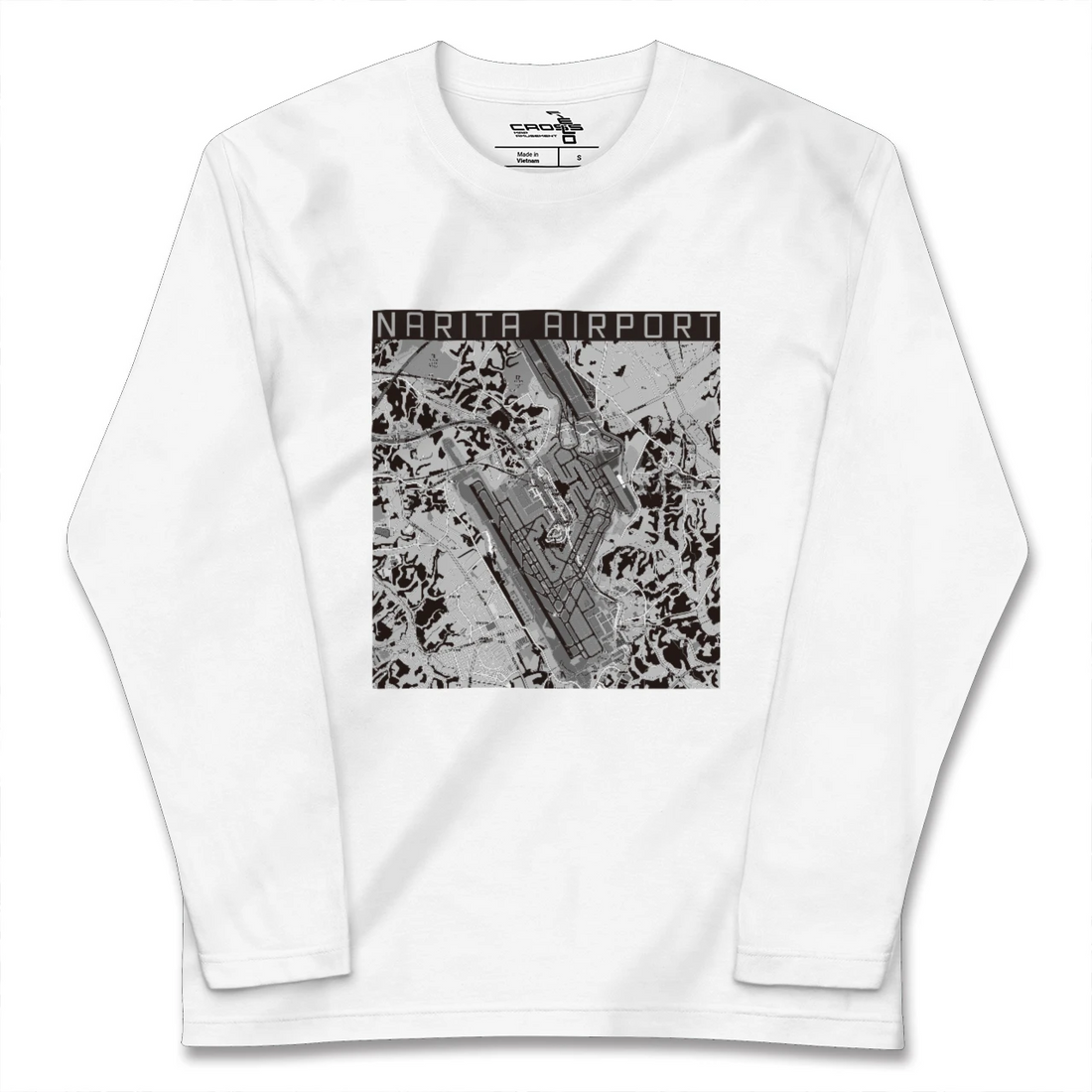 【成田空港（千葉県）】地図柄ロングスリーブTシャツ