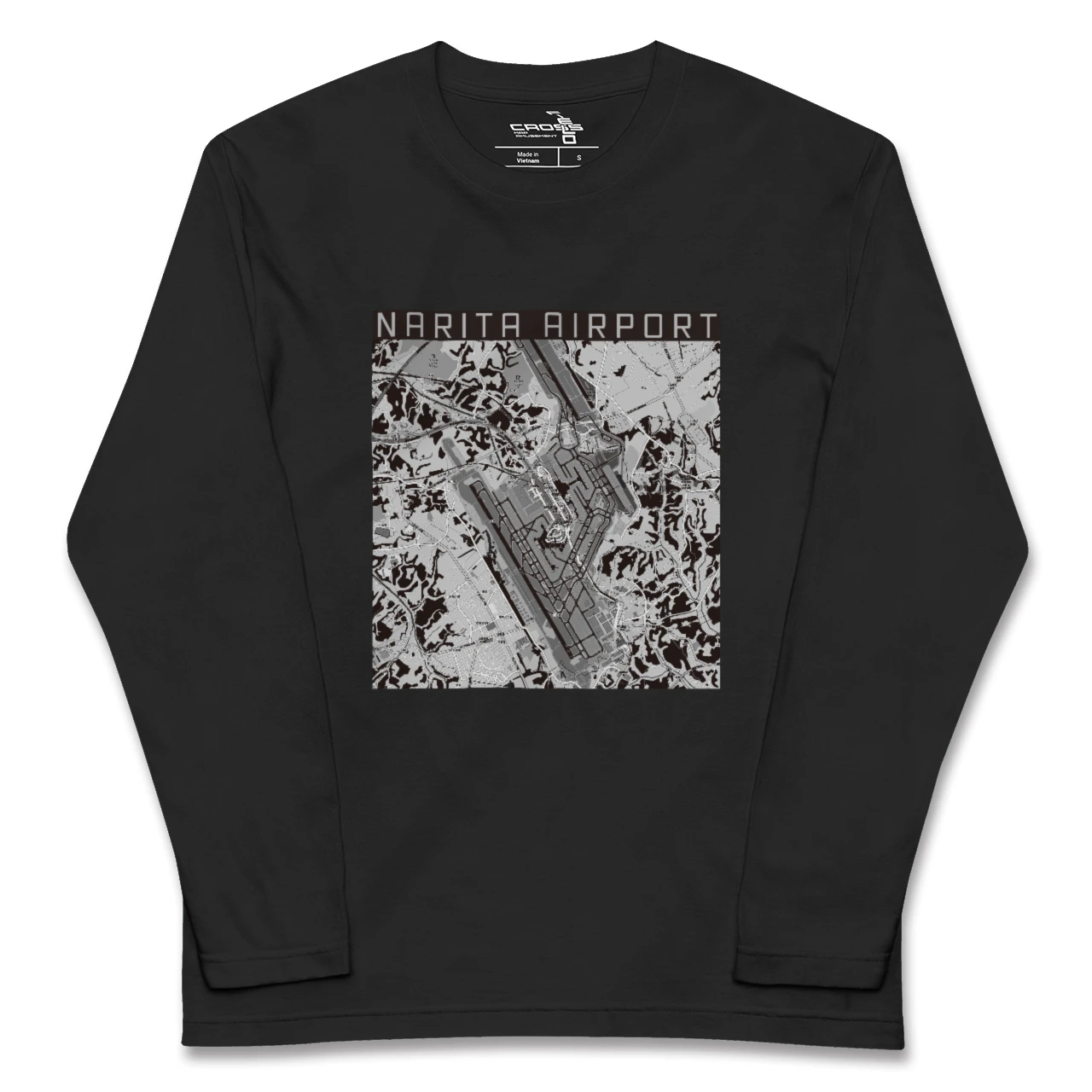 【成田空港（千葉県）】地図柄ロングスリーブTシャツ