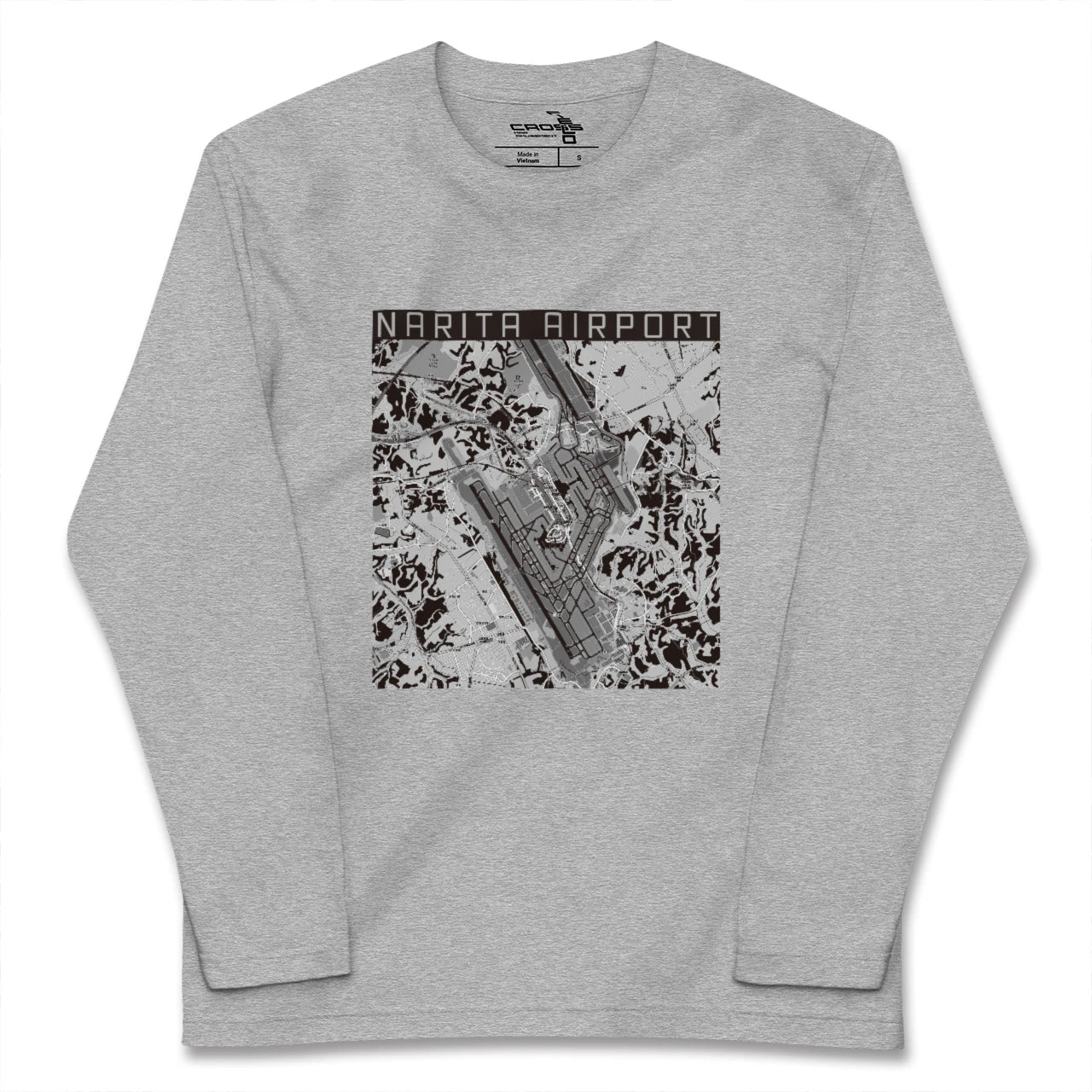 【成田空港（千葉県）】地図柄ロングスリーブTシャツ
