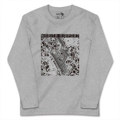 【成田空港（千葉県）】地図柄ロングスリーブTシャツ