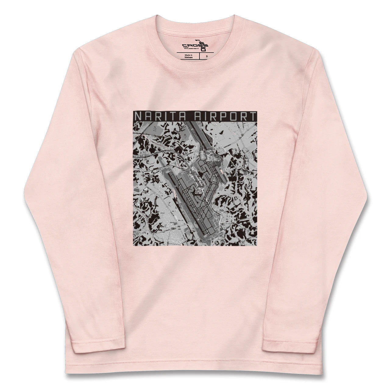 【成田空港（千葉県）】地図柄ロングスリーブTシャツ