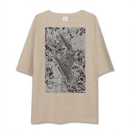 【成田空港（千葉県）】地図柄ビッグシルエットTシャツ