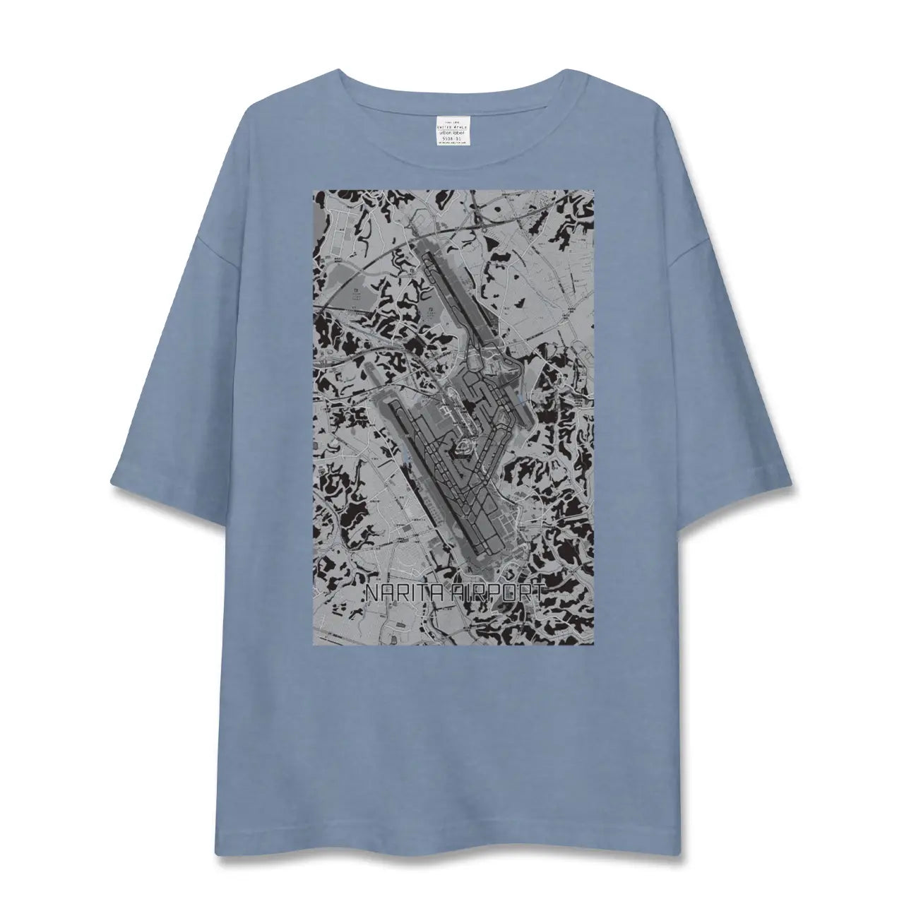 【成田空港（千葉県）】地図柄ビッグシルエットTシャツ