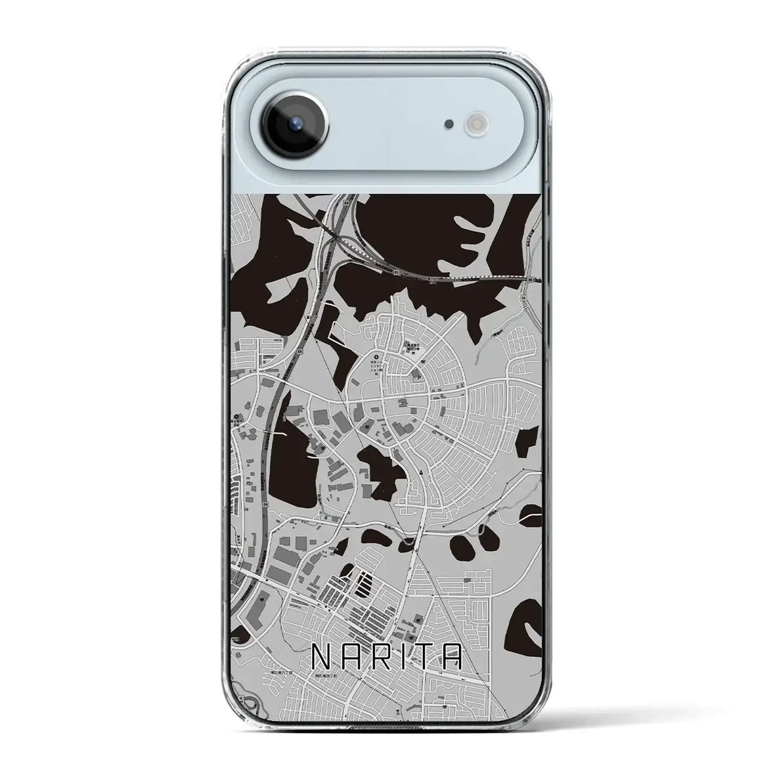 【成田(宮城県)】地図柄iPhoneケース(クリアタイプ)モノトーン・iPhone 17 Pro Max 用