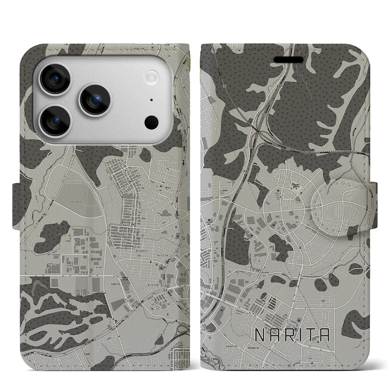 【成田（宮城県）】地図柄iPhoneケース（手帳タイプ）