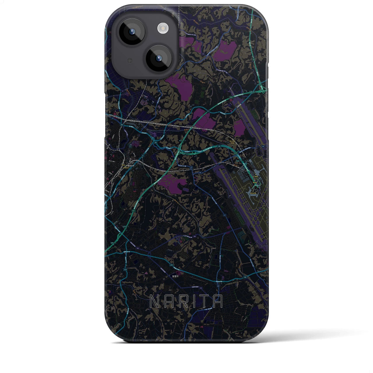 【成田（千葉県）】地図柄iPhoneケース（バックカバータイプ）