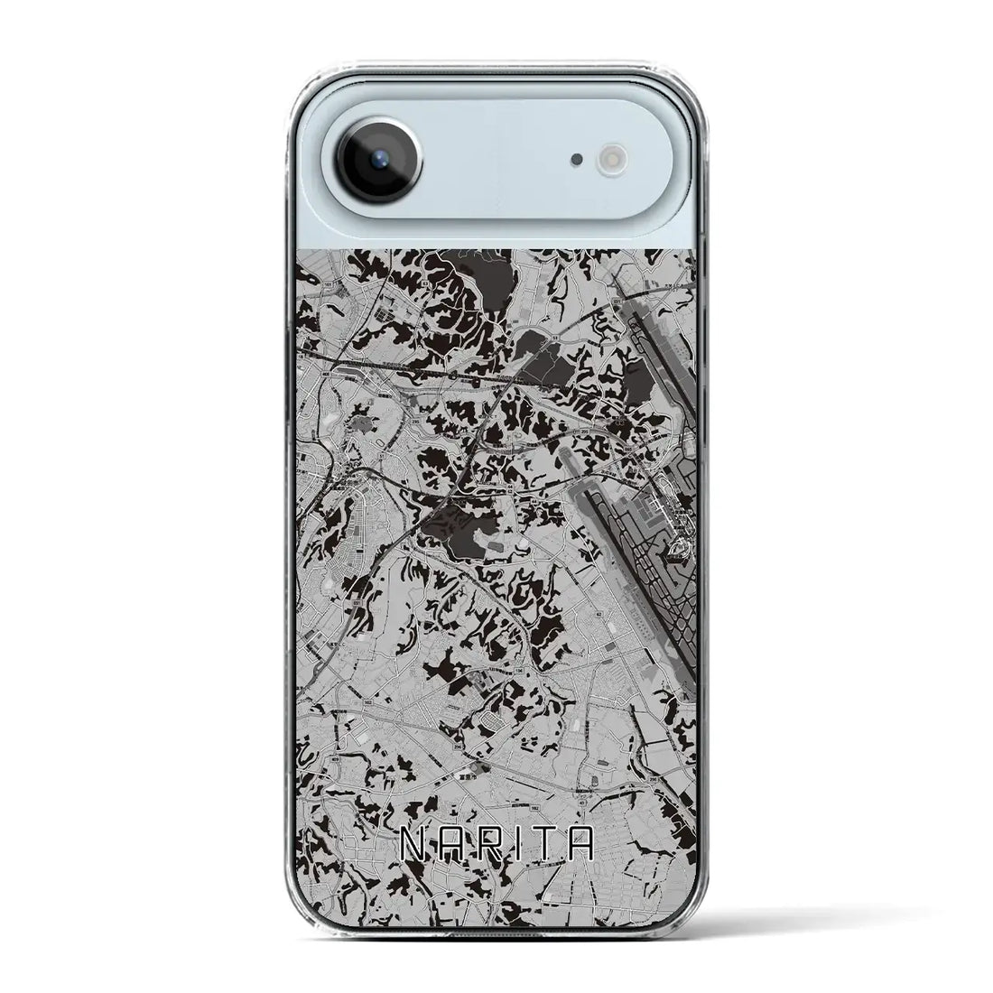 【成田(千葉県)】地図柄iPhoneケース(クリアタイプ)モノトーン・iPhone 17 Pro Max 用