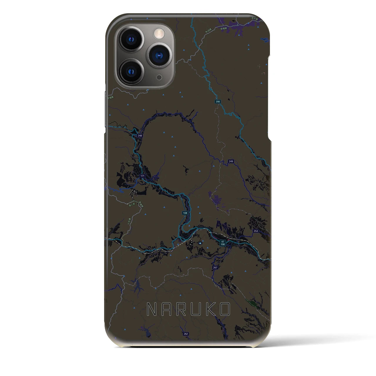 【鳴子（宮城県）】地図柄iPhoneケース（バックカバータイプ）